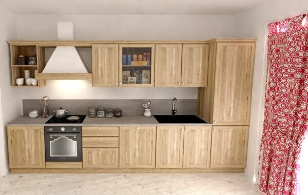 Cucina modulo cassetti da 67cm legno massello MS388 - Orissa